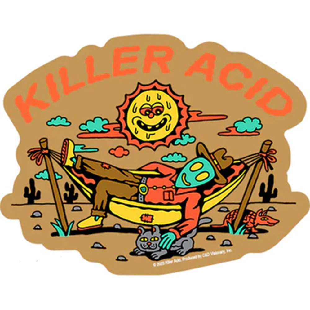 Killer Acid Alien Cowboy Sticker Sunshine Daydream